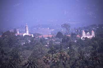 Saint Anthony's Seminary and Mission Santa Barbara from Courthouse